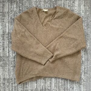H&M // tan vneck sweater